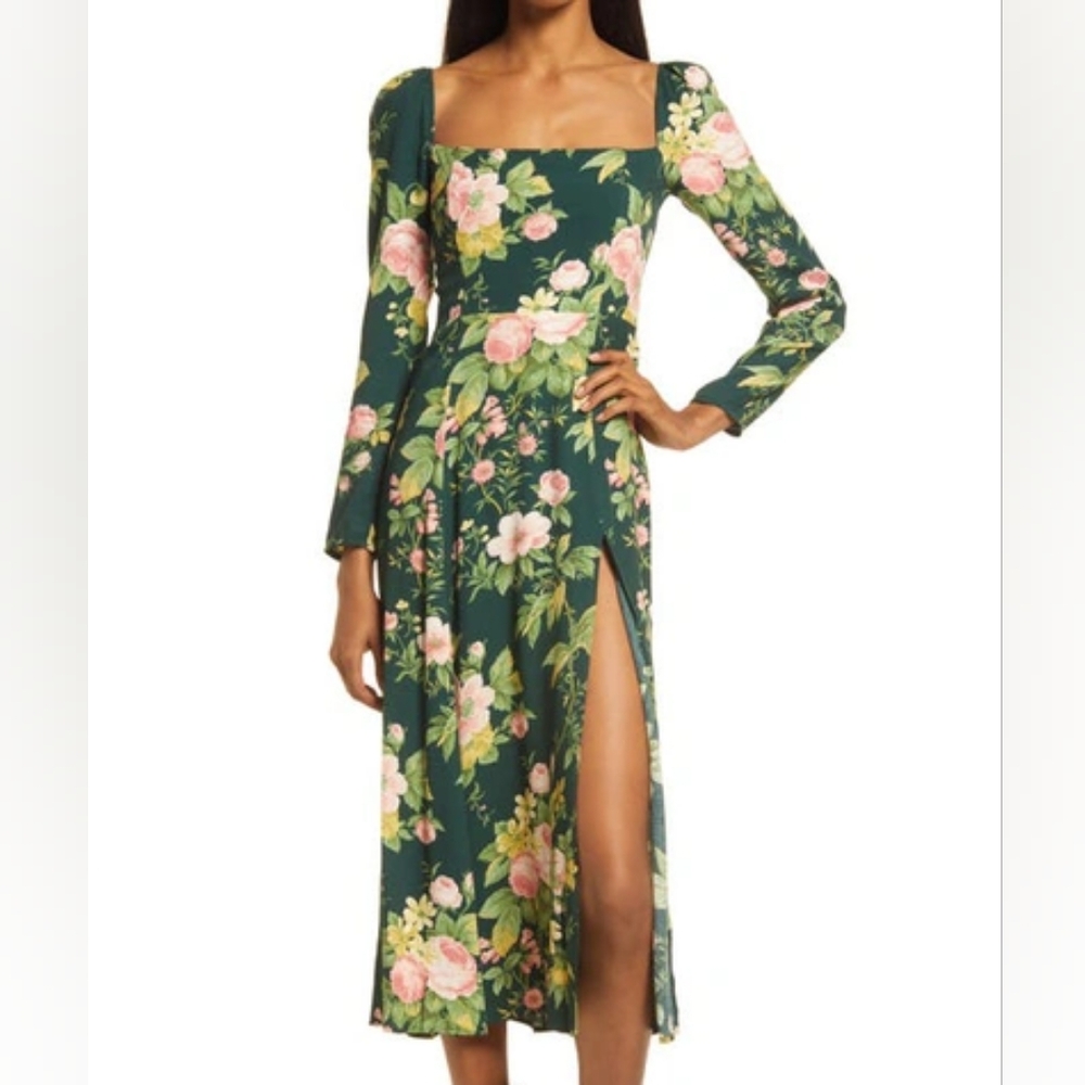 Reformation Sigmund Long Sleeve Midi Dress